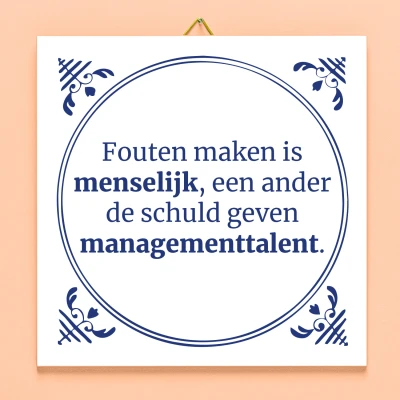 Afbeelding van Tegeltje Fouten Maken Is Menselijk