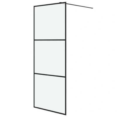 Afbeelding van Inloopdouchewand 80x195 cm mat ESG glas zwart