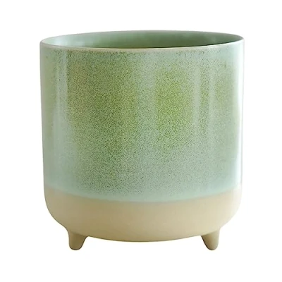 Afbeelding van Ivyline Keramische bloempot, reactief mat mint, H 8,5 cm x D 8