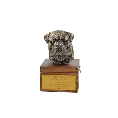Afbeelding van Bullmastiff urn hond met beeldje persoonlijke voor hondenas