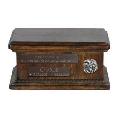 Afbeelding van Persoonlijke houten urn hond voor Havanese hondenas met gravure