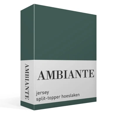 Afbeelding van Hoeslaken Lits Jumeaux 180x200 Ambiante Jersey Groen