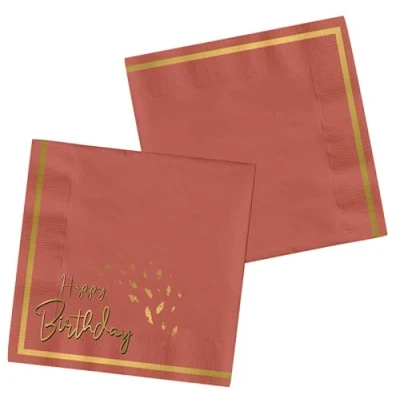 Afbeelding van Folat Servetten Golden Dusk Roze 33 x cm 20 stuks