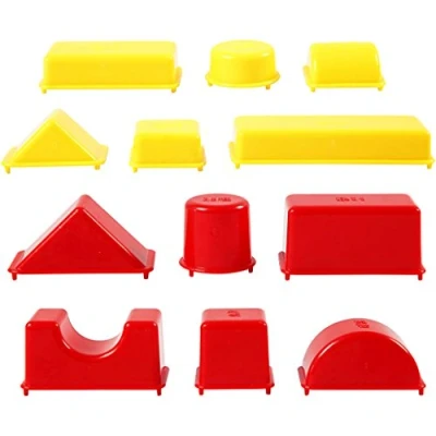 Afbeelding van Sandy Clay® Zandbakspeelgoed Zandbakvormpjes Klei Vormen Uitsteekvormen Geometrie Vierkant, Rechthoekr, Driehoek, Rond Geschikt Voor Zand En 3,5 9,5cm 12 Stuks