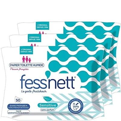 Afbeelding van Fess Nett Fess&#039;Nett Sensitive vochtig toiletpapier, 50 stuks, 1 stuk