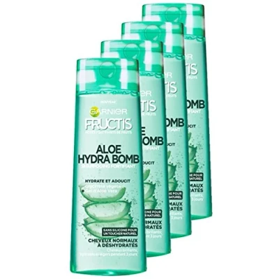 Afbeelding van Garnier Fructis Aloë Hydra Bomb Shampoo voor normaal tot gedehydrateerd haar, 1 l, 4 stuks