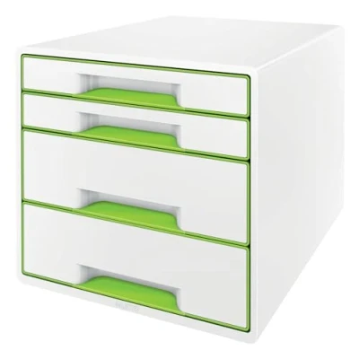 Afbeelding van Ladenblok Leitz WOW Cube 4 laden wit/groen