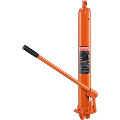 Image de VEVOR Vérin Hydraulique Long pour Grue d&#039;Atelier 3 Tonnes, Cylindre Support Moteur avec Pompe à Simple Piston et Base Chape, Tige Chèvre Levage Moteur, Entretien Garage