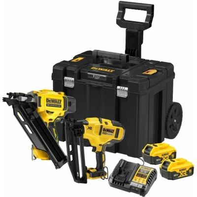 Afbeelding van DEWALT DCK246P2T QW 18V XR accu machineset 2 delig DCN660 + DCN930 in TSTAK mobiele koffer (2x 5,0Ah lader)
