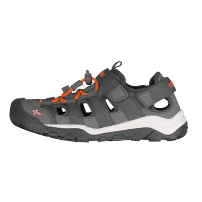 Afbeelding van Trollkids Kristiansand Outdoorsandalen voor kinderen, Maat: 31, Anthracite orange Pu