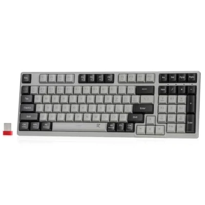 Afbeelding van Redragon BK7114 Computertoetsenbord met laag profiel 98 toetsen mechanisch toetsenbord dunne schaar voor desktop pc 2,4G BT aansluiting, stille touch knop en gemengde kleurtoetsen