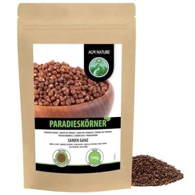 Image de Alpi Nature Grains de Paradis Entiers 100g, Melegueta Entiers, Poivre Guinée