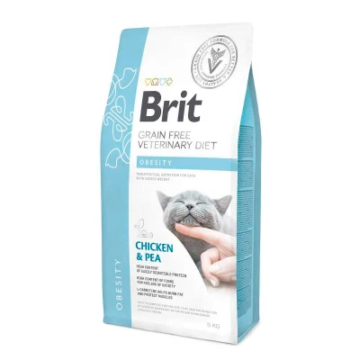 Afbeelding van Brit Care Grainfree Veterinary Diet Cat Obesity Chicken 5 kg Kat