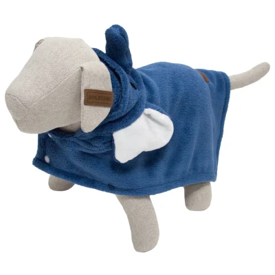 Afbeelding van Animal Boulevard SPA Badcape Met Olifanten kap Hondenbadjas Kleur: Donkerblauw Maat XS: ruglengte 25 cm