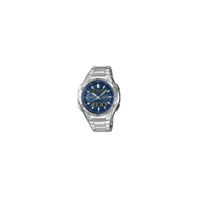 Afbeelding van Casio Chronograaf, Heren, Maat: One Size, Silberfarben/blau