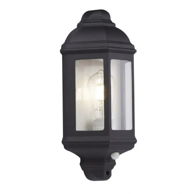 Afbeelding van Searchlight Maine Buiten Wandlamp Met PIR sensor 17 X 36 Cm IP44 Zwart
