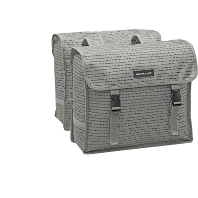 Afbeelding van Dubbele fietstas New Looxs Fiori Double Nomi 30 liter 37 x 33 12,5 cm (x2) grijs