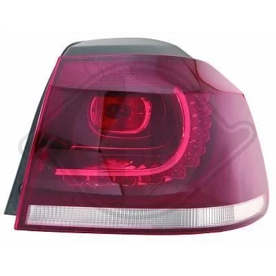 Afbeelding van DIEDERICHS 2215291 Achterlicht Links Buitenste deel WY21W, LED Wit / Rood VOLKSWAGEN: GOLF 6