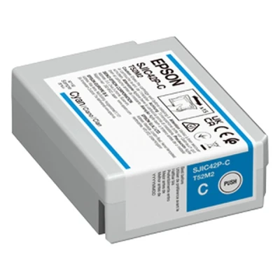 Image de Epson SJIC42P C 50 ml cyan original cartouche d&#039;encre pour ColorWorks CW C4000E (BK), (MK)