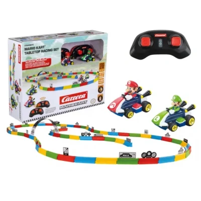 Afbeelding van Carrera RC Auto Mini Mario Kart Tabletop Racing Set vs. Luigi 2 Auto&#039;s Schaal 1:43 2,4 GHz Model Kant en Klaar