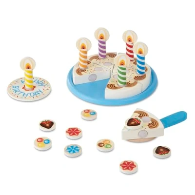 Afbeelding van Melissa &amp; Doug Houten Eten Verjaardagstaart Speelset