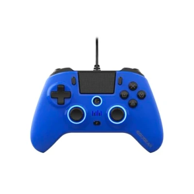 Afbeelding van EgoGear SC10 Bedrade Controller Blauw met audio hoofdtelefoonpoort voor PS4 en PC
