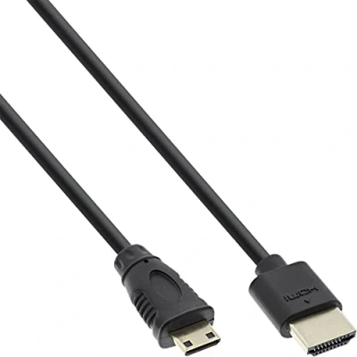 Afbeelding van Dunne Mini HDMI kabel versie 2.0 (4K 60Hz) 1 meter