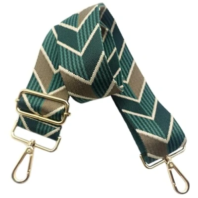 Afbeelding van schouderriem voor tas, 5 cm, brede riem, verstelbare schouderriem, handtasriem, met gouden gesp, dames, doe het zelf, accessoires (groen/kaki), 06