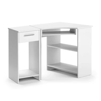 Afbeelding van Vicco Hoekbureau Odin, Wit, 83 x 76 cm Set met PC kast