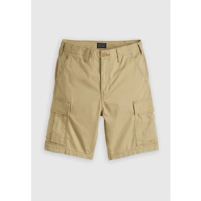 Afbeelding van Levi&#039;s heren Straight fit korte cargobroek met klepzakken in de kleur Khaki, maat: 29