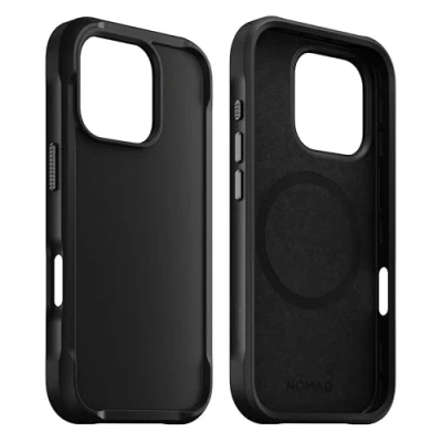 Afbeelding van Nomad Rugged Case Hoesje Geschikt voor Apple iPhone 16 Pro Compatibel met MagSafe en Draadloos Opladen Back Cover Schokbestendig Zwart