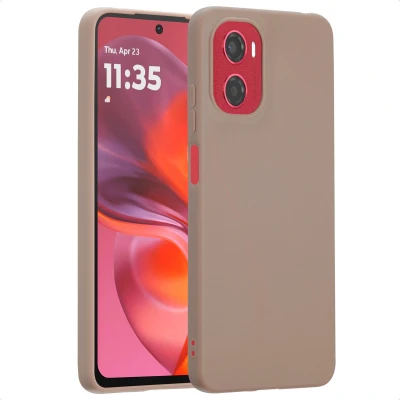 Afbeelding van imoshion Hoesje Geschikt voor Motorola Moto E15, G05 Color Backcover Bruin