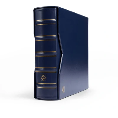 Afbeelding van Leuchtturm Leuchtturm, Ansicht kaarten, Album DL (gebonden) voor 200 kaarten (243x133 mm, met 50 bladen, incl. cassette Blauw afm: 305x320x97 mm.