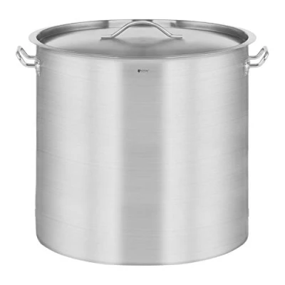 Image de Royal Catering Faitout à induction RCST 98LI E avec couvercle (98 L, acier inoxydable, bord verseur, pour induction, gaz, électrique et autres plaques de cuisson)