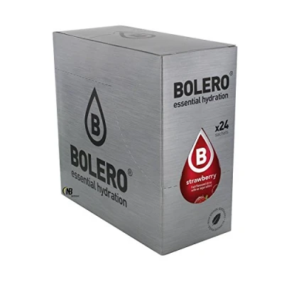 Afbeelding van Bolero Drinks 24 zakjes à 9 g aardbeiensmaak, onmiddellijke bereiding voor dranken met Stevia en vitamine C zonder suiker