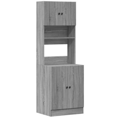 Afbeelding van vidaXL Keukenkast 60x50x180 cm bewerkt hout grijs sonoma eiken