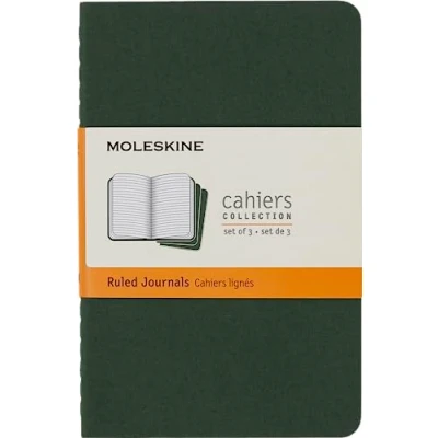 Afbeelding van Moleskine Myrtle Green Pocket Ruled Cahier Journal (set Of 3