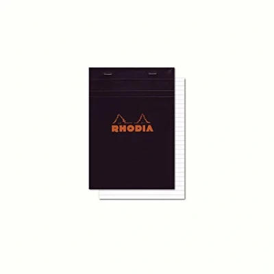 Afbeelding van RHODIA 136009C notitieblok nr. 13 Black A6 gelinieerd 80 afneembare vellen helder wit papier g/m² omslag van zacht gecoate kaart, robuust en waterdicht Basics