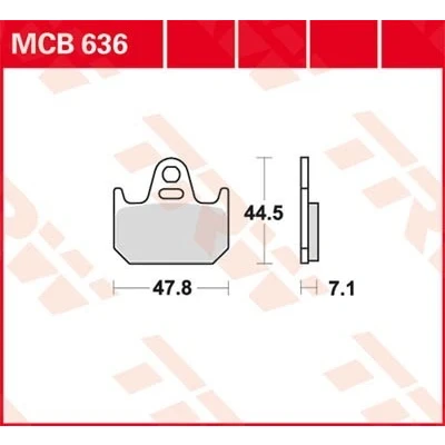Afbeelding van Remblokkenset, schijfrem TRW MCB636