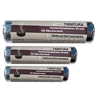 Afbeelding van 33 stuks, 40 mm, 50 houtskooltabletten met zelfontsteking, geschikt voor wierookbranders en