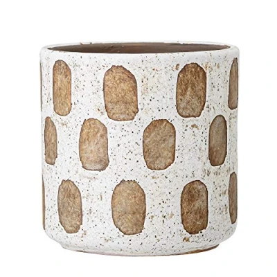 Afbeelding van Bloomingville Decoratieve bloempot, wit, terracotta