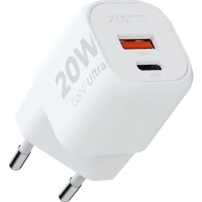 Afbeelding van Xtorm Snellader met 2 Usb Poorten 20W Wit