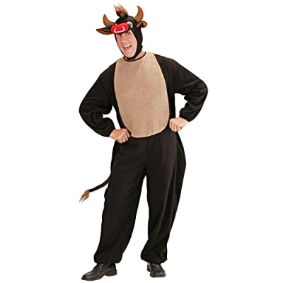 Afbeelding van Widmann Koe &amp; Stier Kostuum Grappige XL Man Zwart Large Carnavalskleding Verkleedkleding