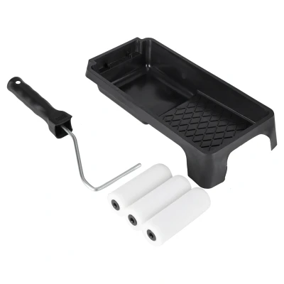 Afbeelding van Verfrollers lakset 5 delig schuim 10 cm