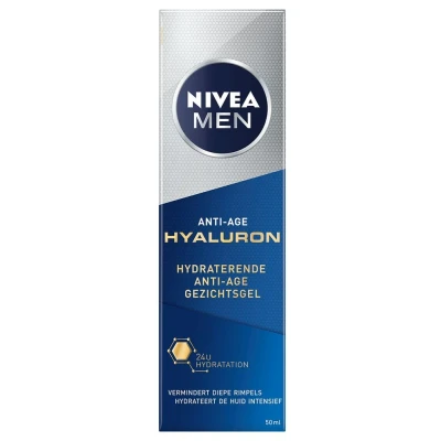 Afbeelding van 3x Nivea Men Hyaluron Hydraterende Anti Age gezichtsgel 50 ml