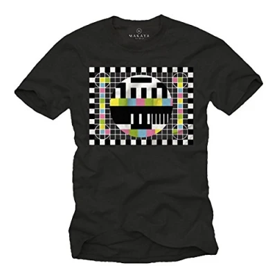 Afbeelding van T shirt Geek heren afbeelding van Big Bang Theory, zwart.