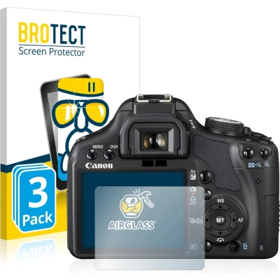 Afbeelding van BROTECT Screenprotector voor Canon EOS 500D Folie Beschermfolie Beschermglas transparant (3 Stuks)