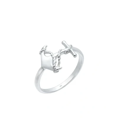 Afbeelding van Elli Anchor Ring, Dames, Maat: 54, Silberfarben