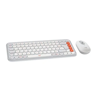 Image de Ensemble clavier Azerty et souris sans fil Logitech Pop Icon Combo Bluetooth Blanc