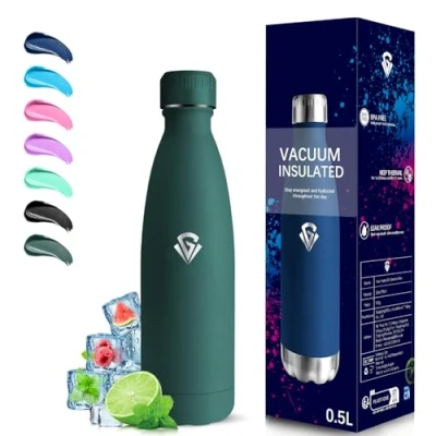 Afbeelding van Grsta bouteille isotherme 500 ml d&#039;eau pour enfants, sans BPA, en acier inoxydable, fuite, gourdes thermiques, inoxydable 18/8, bouteilles d&#039;école, bureau, voyage